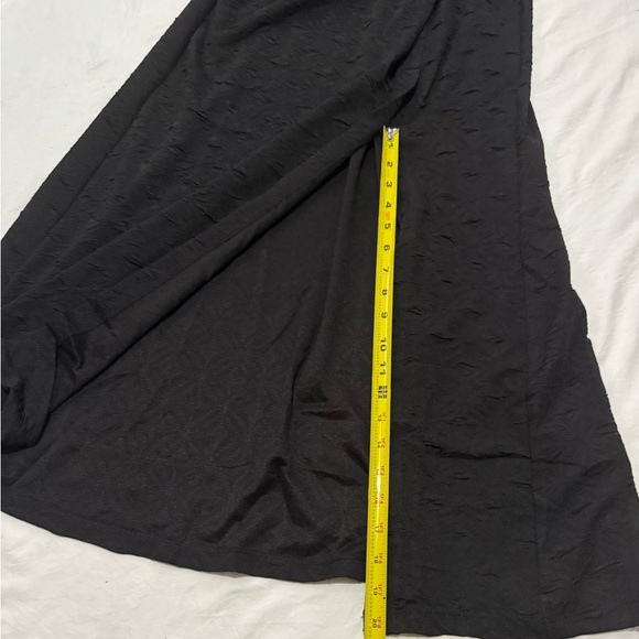 Free People Black Long Sleeve Slit Gown - Picture 4 of 7